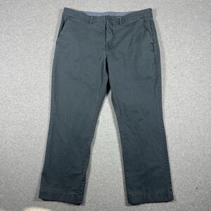 LL Bean Pants Mens 40x30 (Fit 40x28) Gray Lakewashed Straight Leg Chino Flat Fro